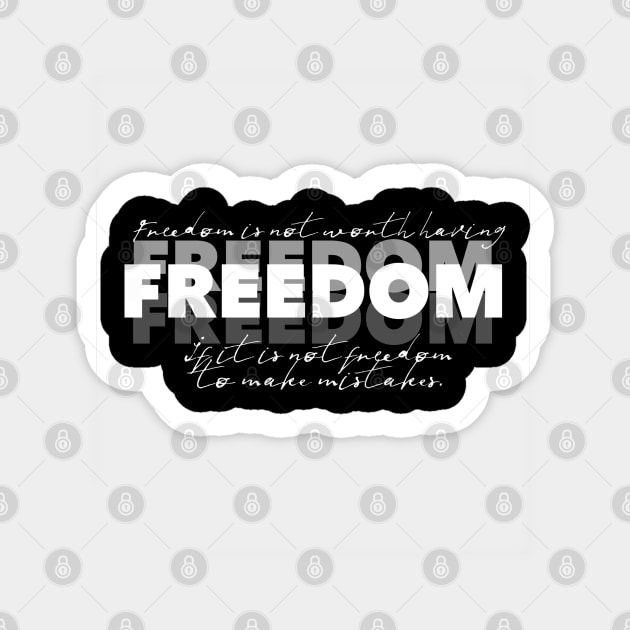 Freedom Sticker by SAN ART STUDIO 